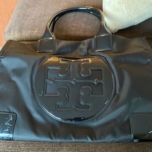 Tory Burch Large Ella Black Tote